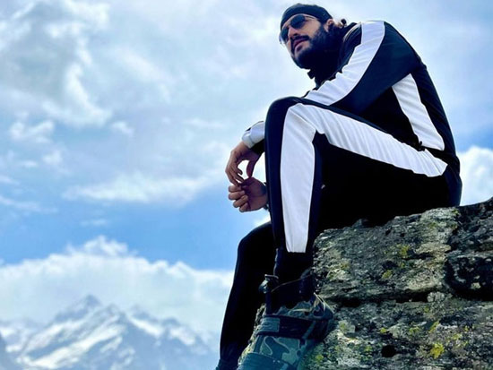 Akhil Akkineni Stylish Poses On Moutain